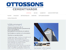 Tablet Screenshot of ottossonscement.se